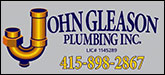John Gleason Plumbing Inc. Sponsorship Banner